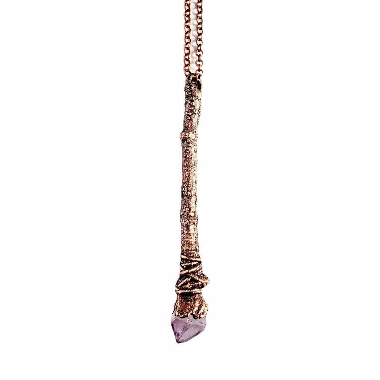 Sticks & Stones - Amethyst Wand Necklace