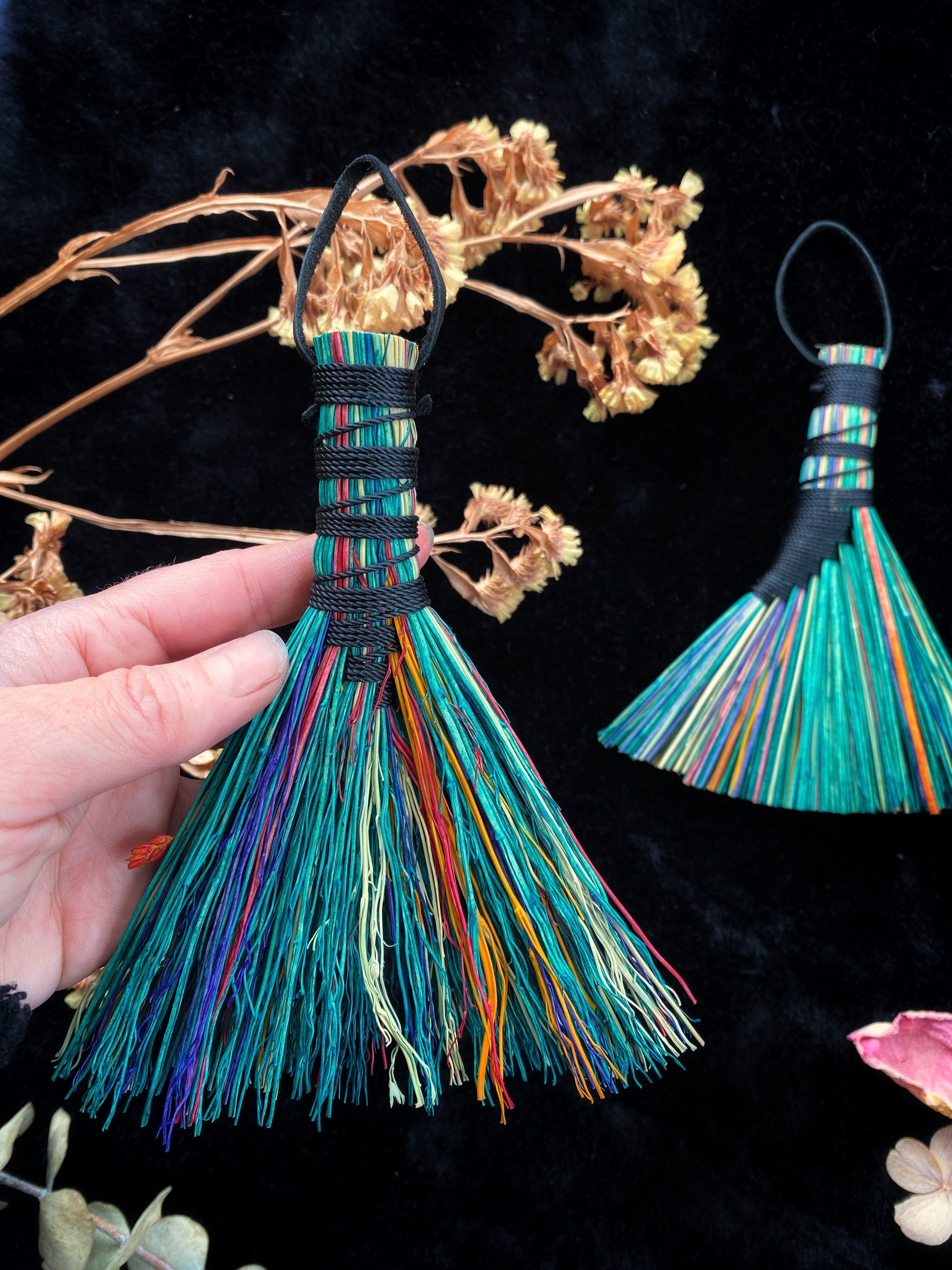 Hand Dyed Altar Brooms - 6-7” Broomcorn