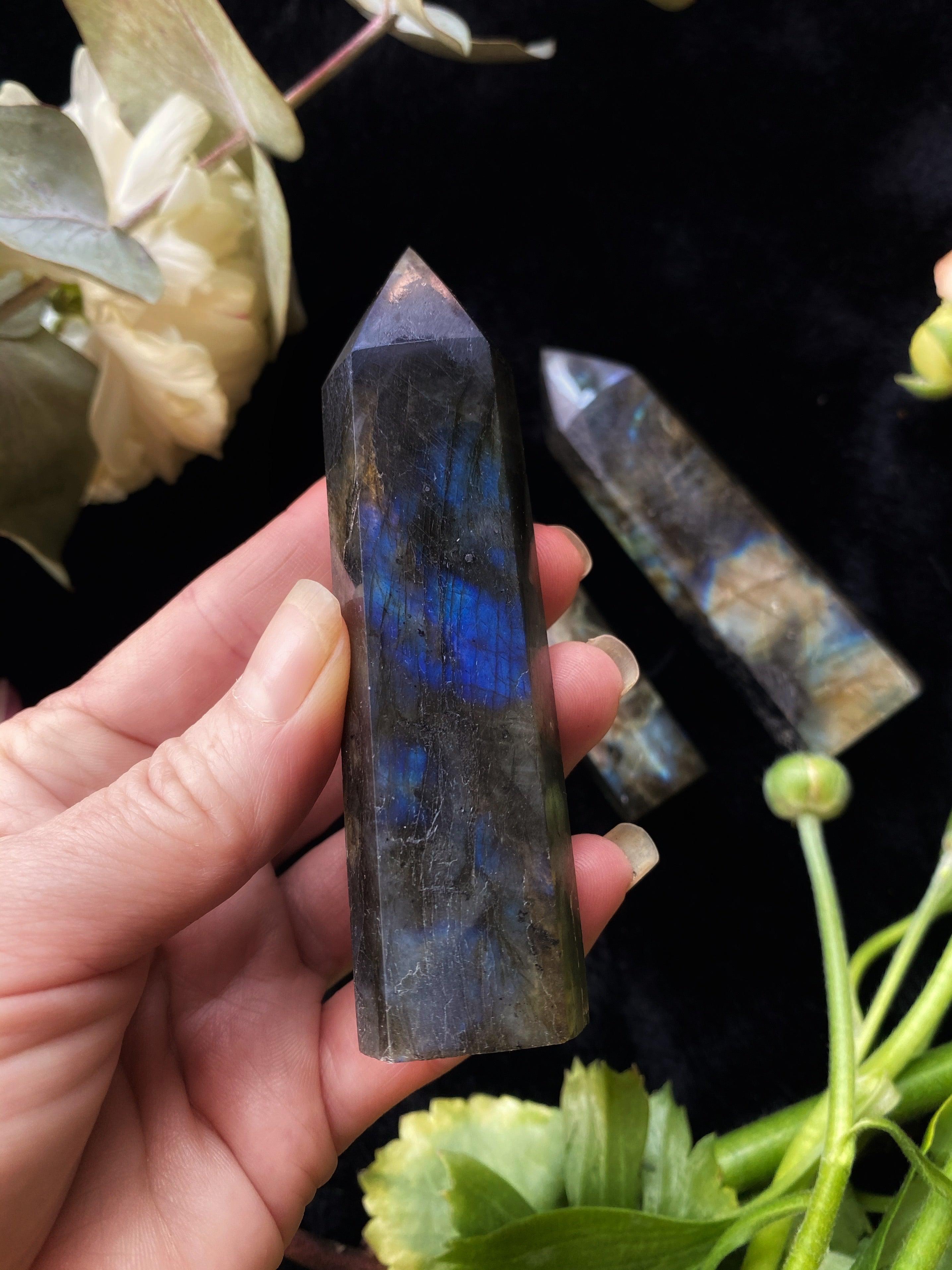 Labradorite Single and Double Point Crystal Wands - Keven Craft Rituals