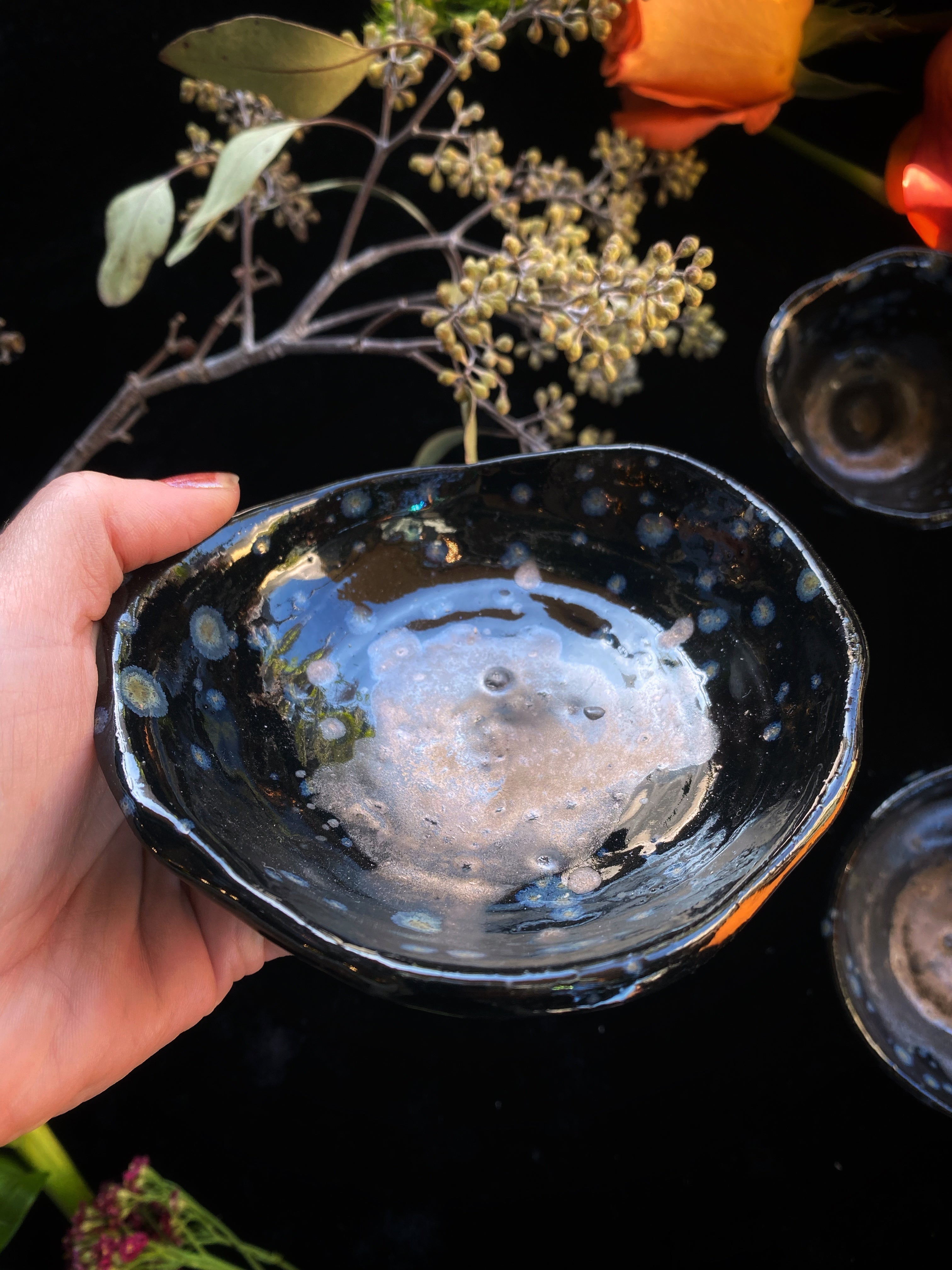 Abalone Luster Glazed Ceramic Bowls and Vessels - Keven Craft Rituals