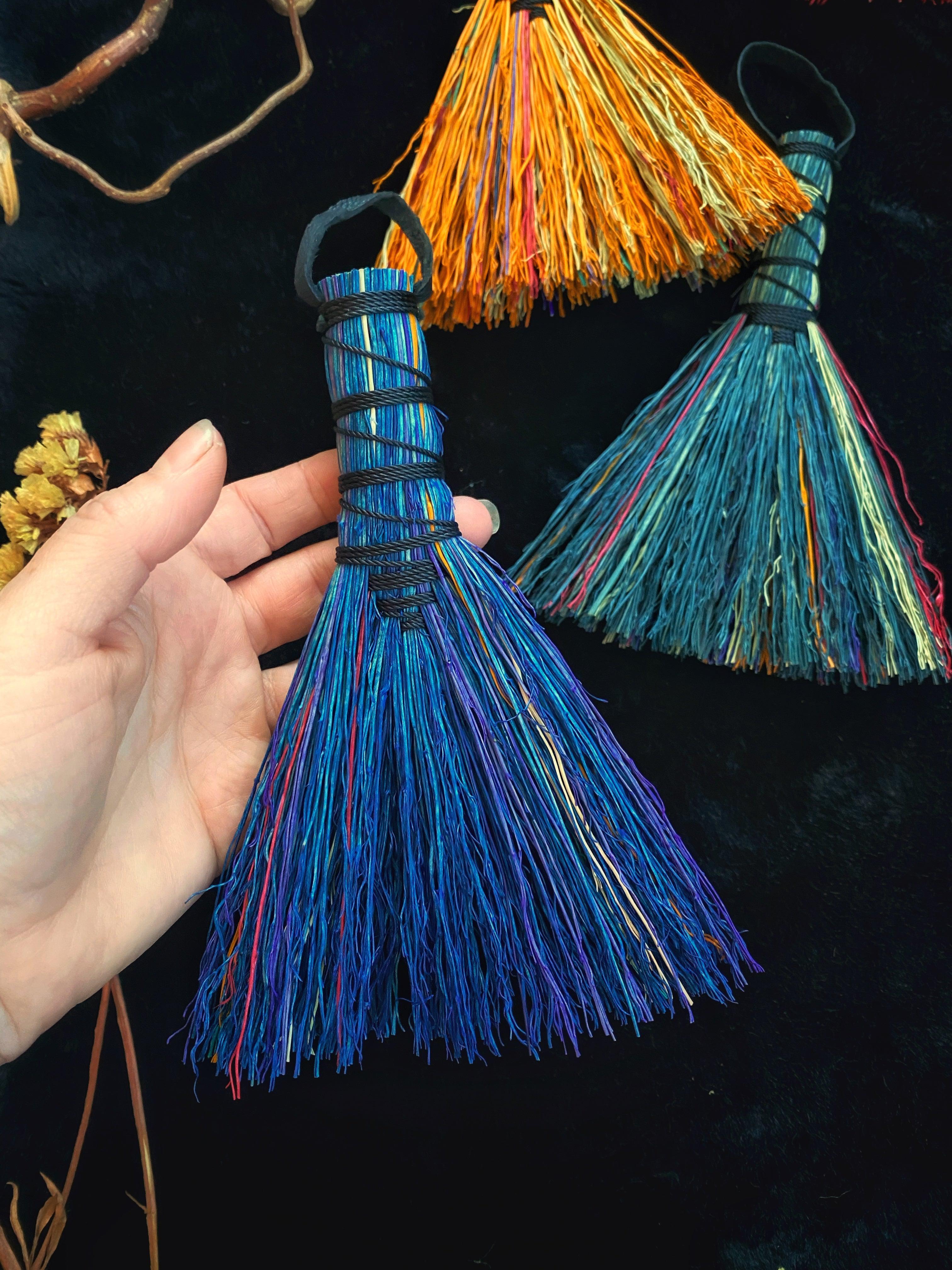 Hand Dyed Altar Brooms - 6-7” Broomcorn