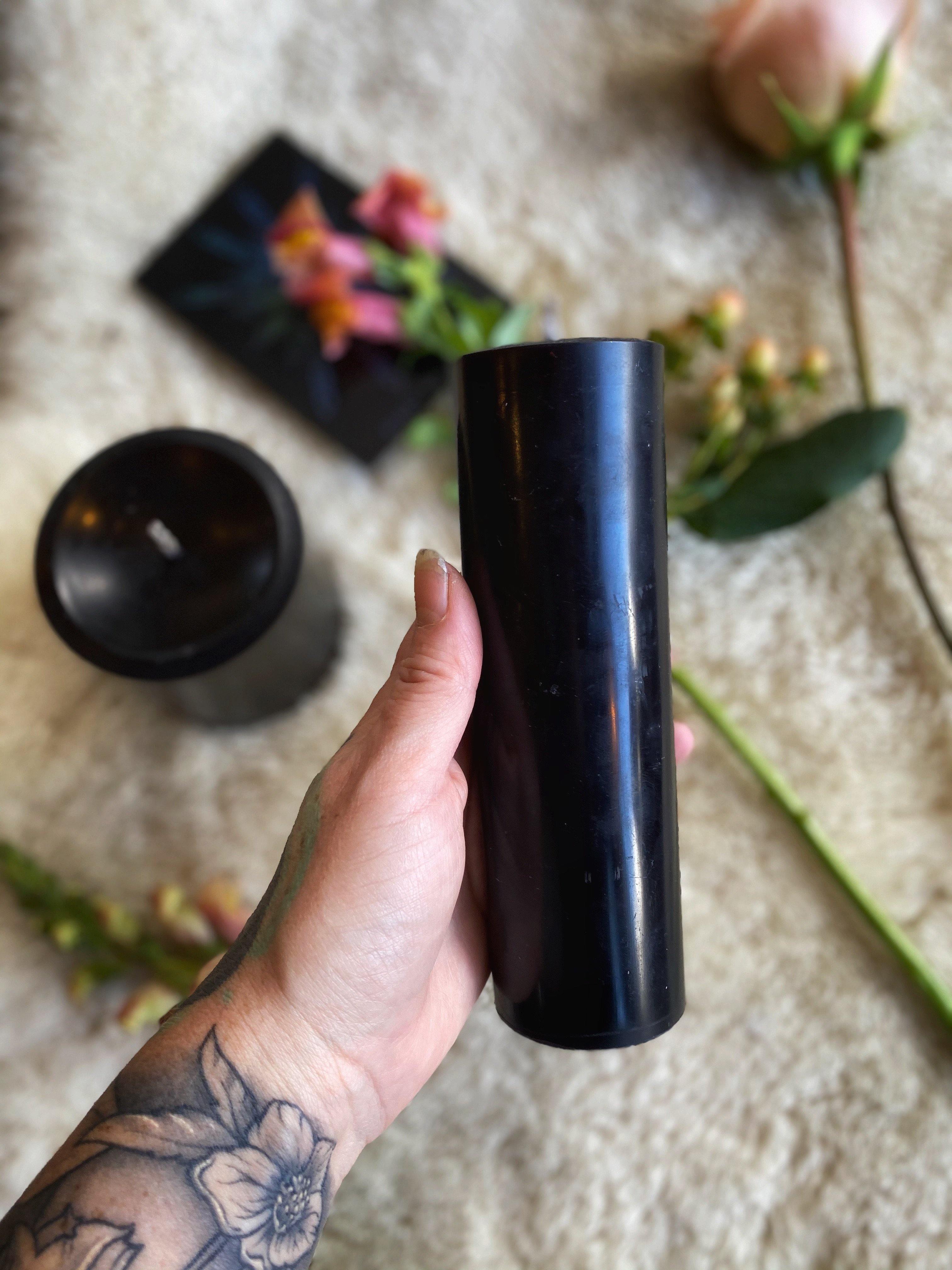 Black Beeswax Pillar Ritual Candles - Keven Craft Rituals