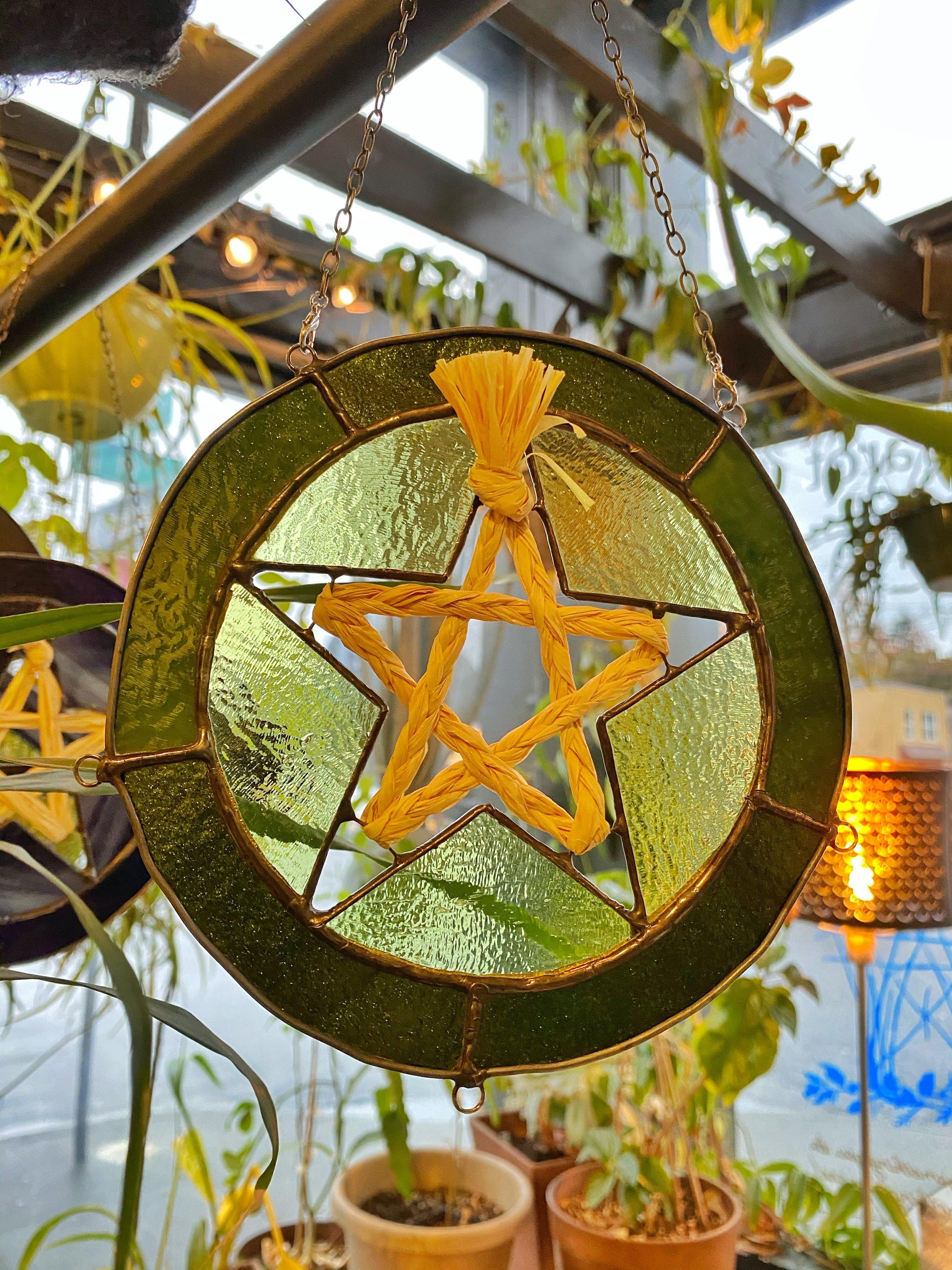 Stained Glass Pentagram or Pentacle - Keven Craft Rituals