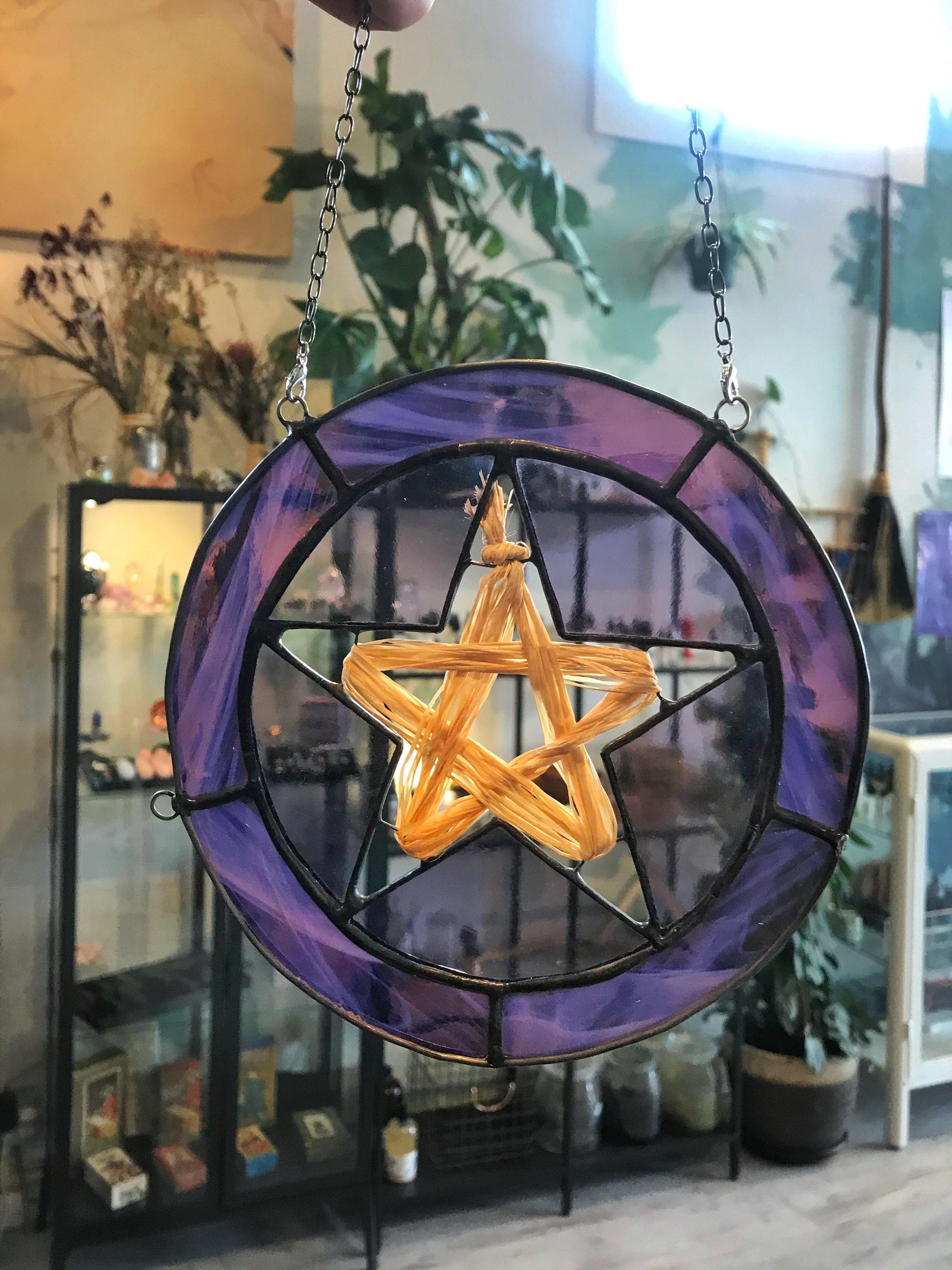 Stained Glass Pentagram or Pentacle - Keven Craft Rituals