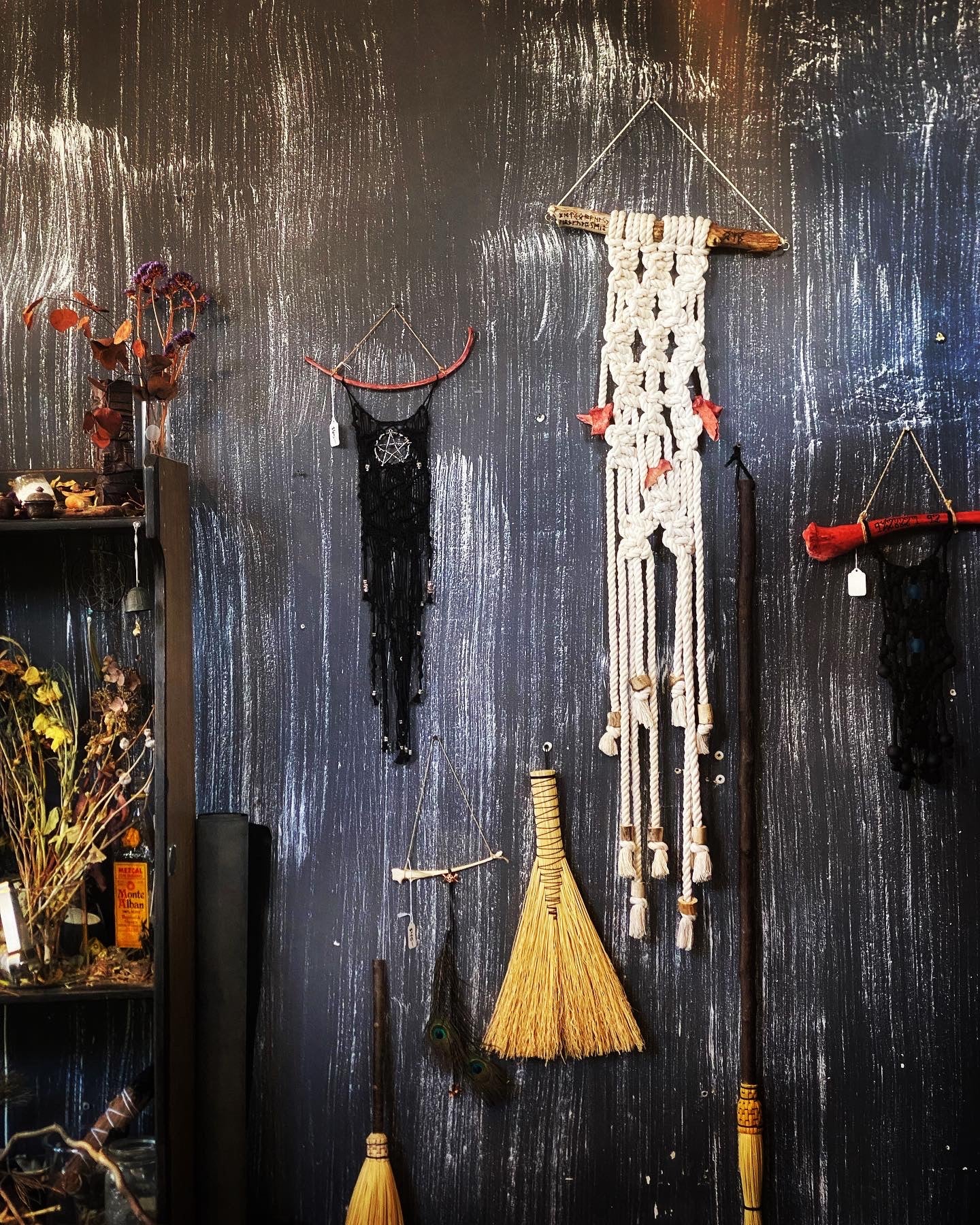 Witchy Bone and Macrame Wall Decor