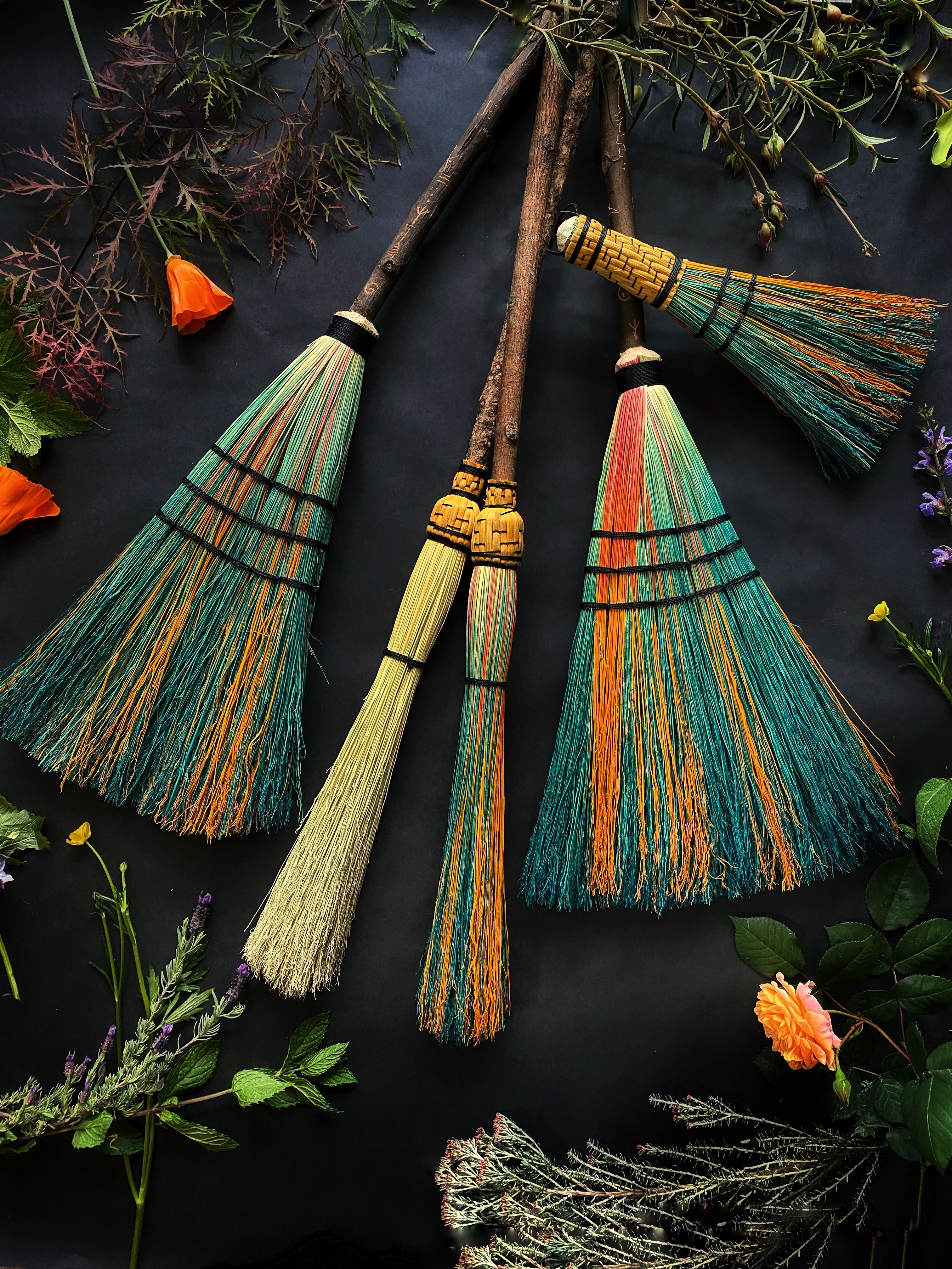 Cobwebber Brooms w/ Woven Top