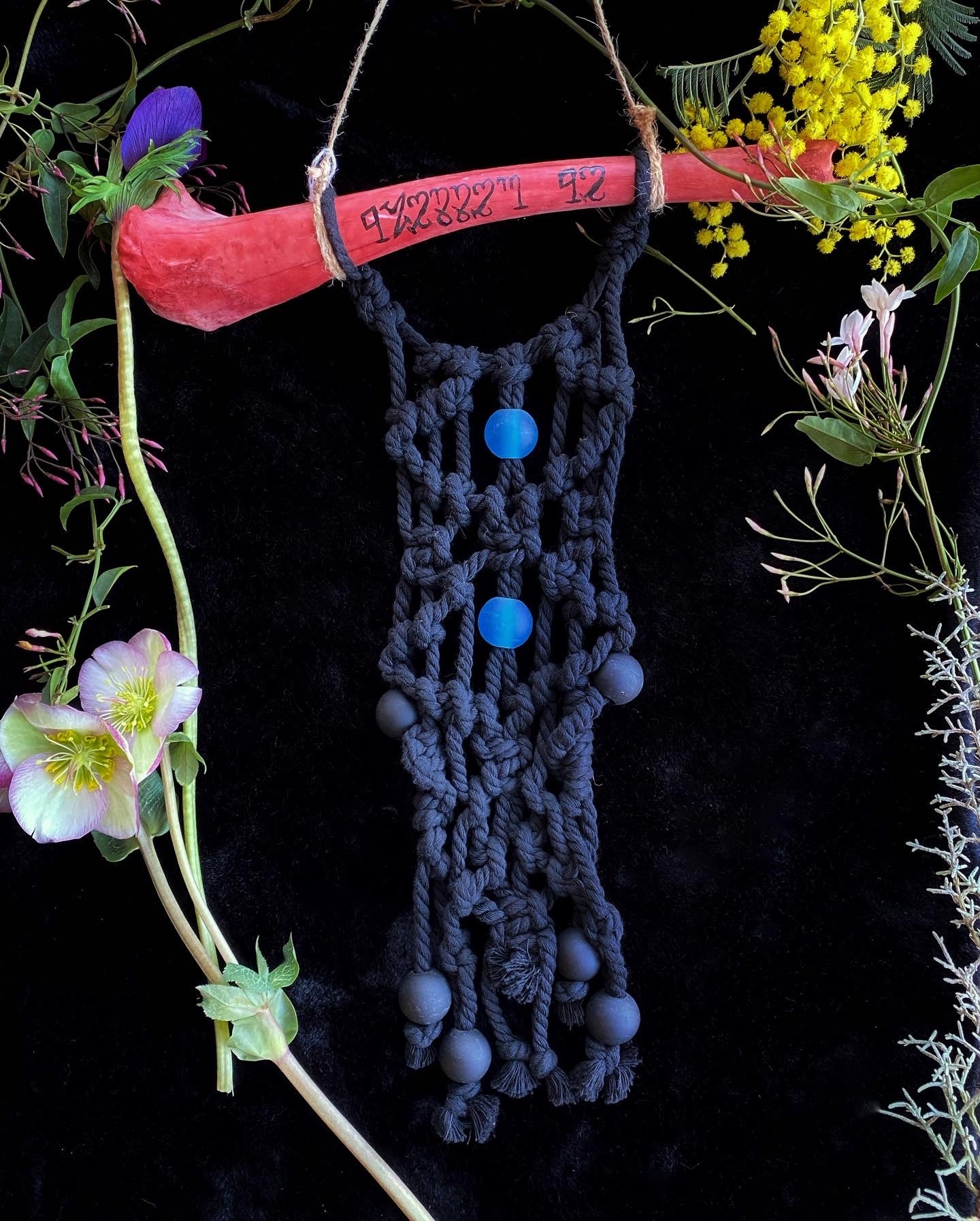 Witchy Bone and Macrame Wall Decor