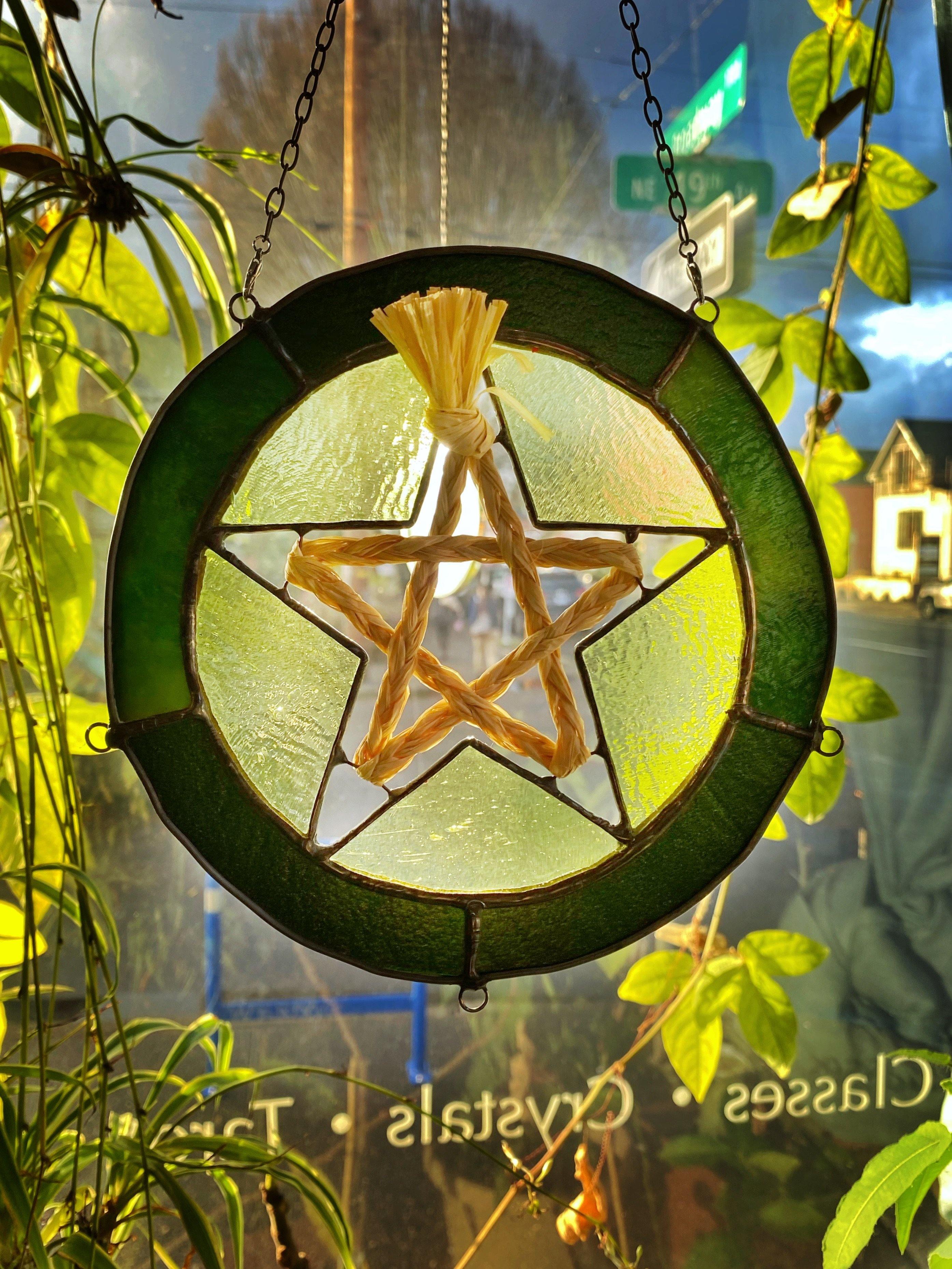 Stained Glass Pentagram or Pentacle - Keven Craft Rituals