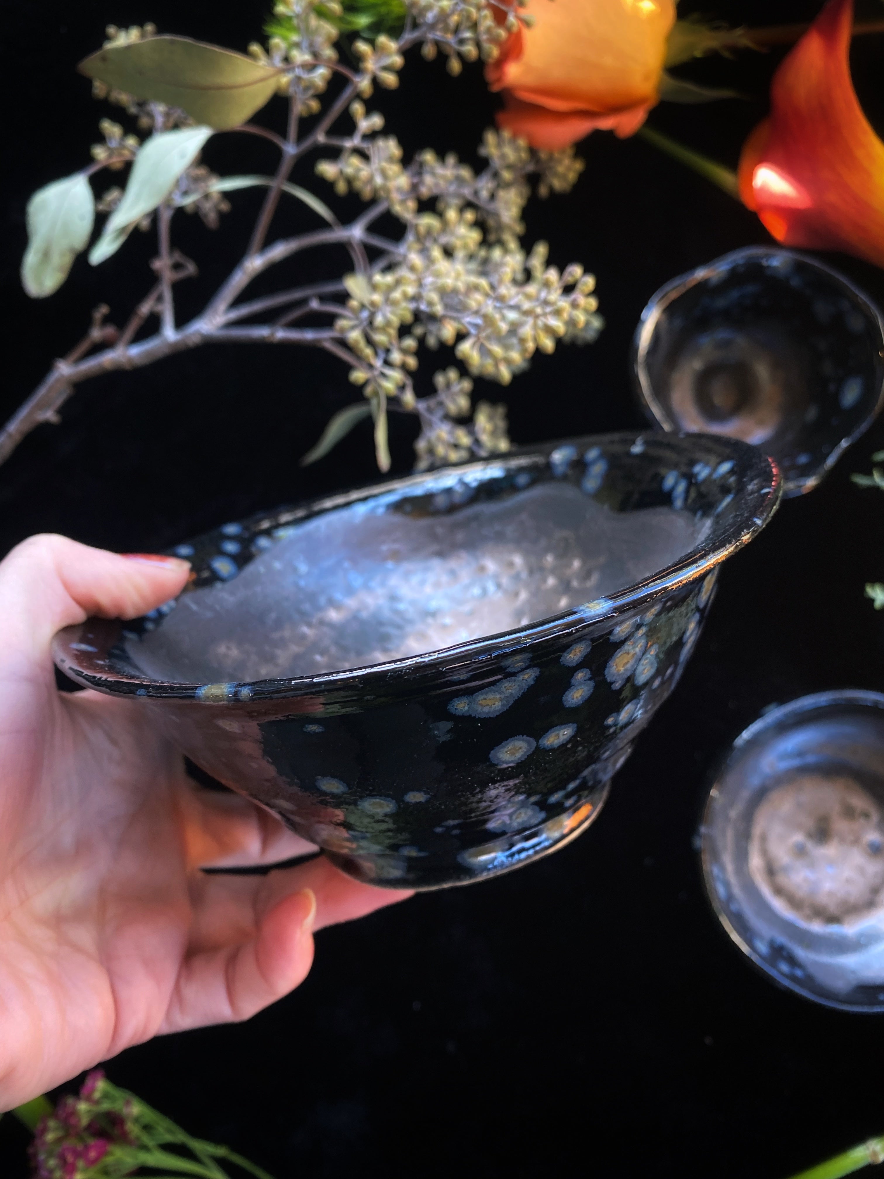 Abalone Luster Glazed Ceramic Bowls and Vessels - Keven Craft Rituals