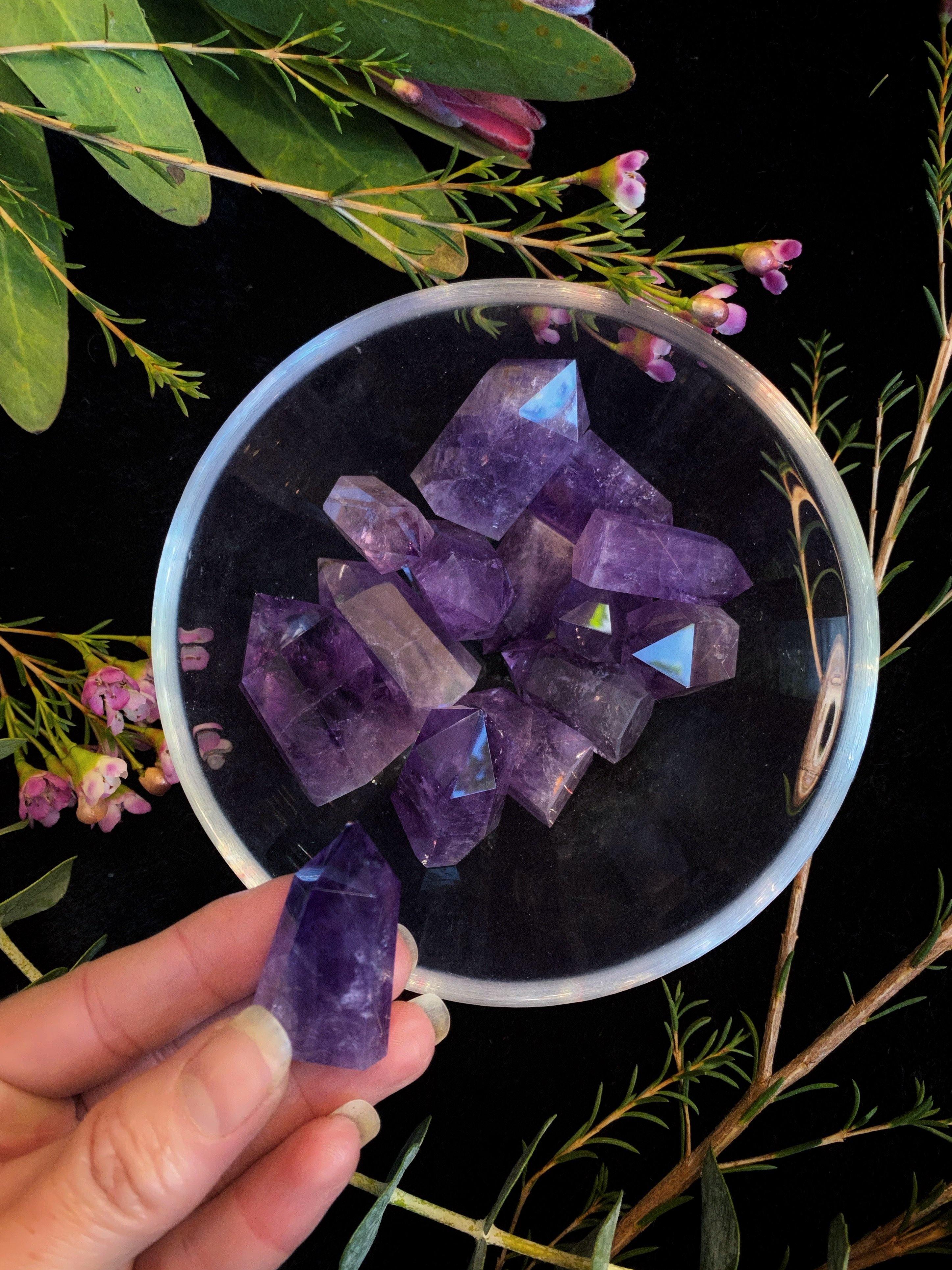 Amethyst Wands - Natural Amethyst Grade A - qmeb