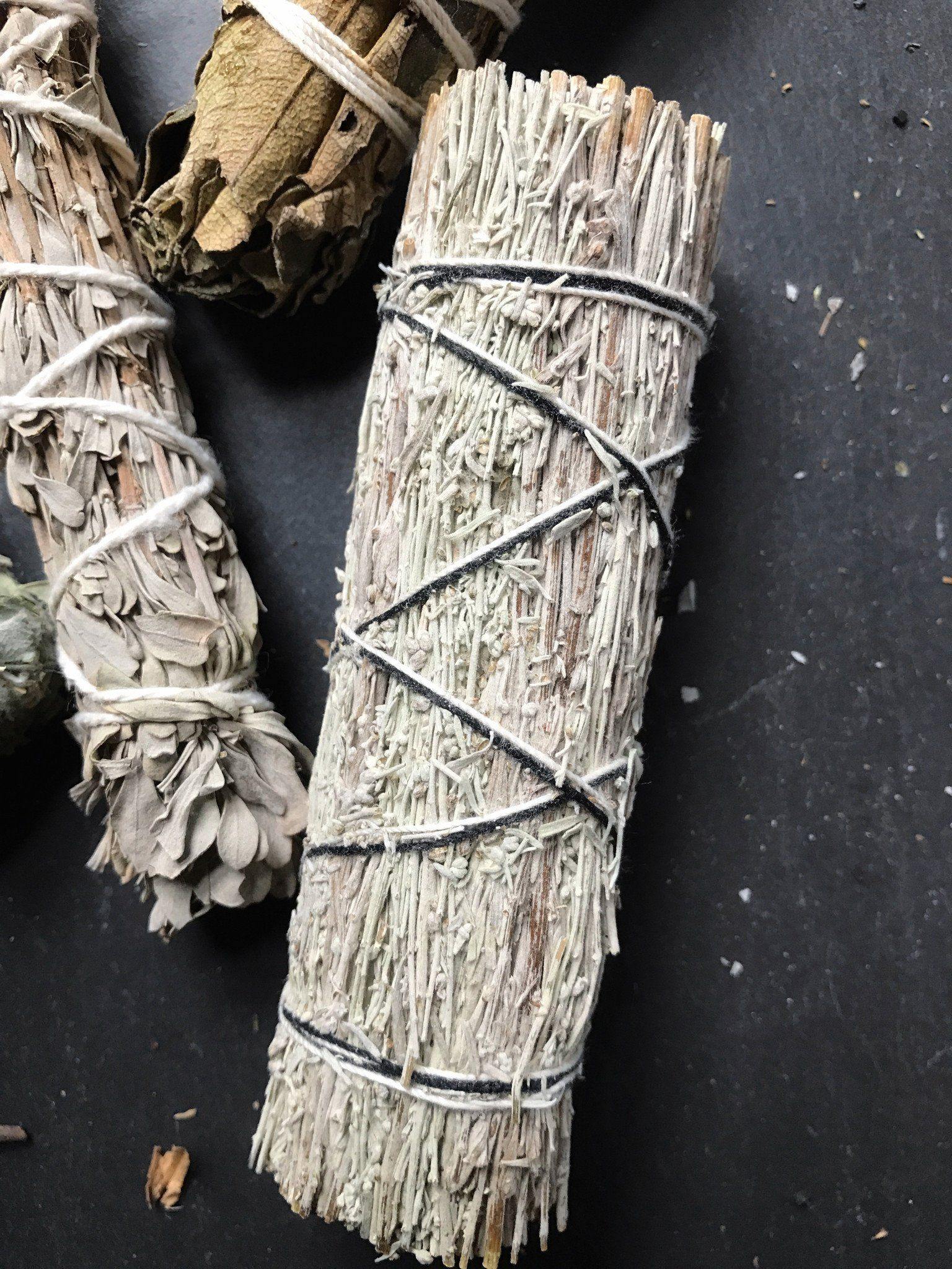 (Small) Cedar, White Sage, Blue Sage, Mugwort, Yerba Santa, etc. - Sage/Cleansing/Saining Bundles - Keven Craft Rituals